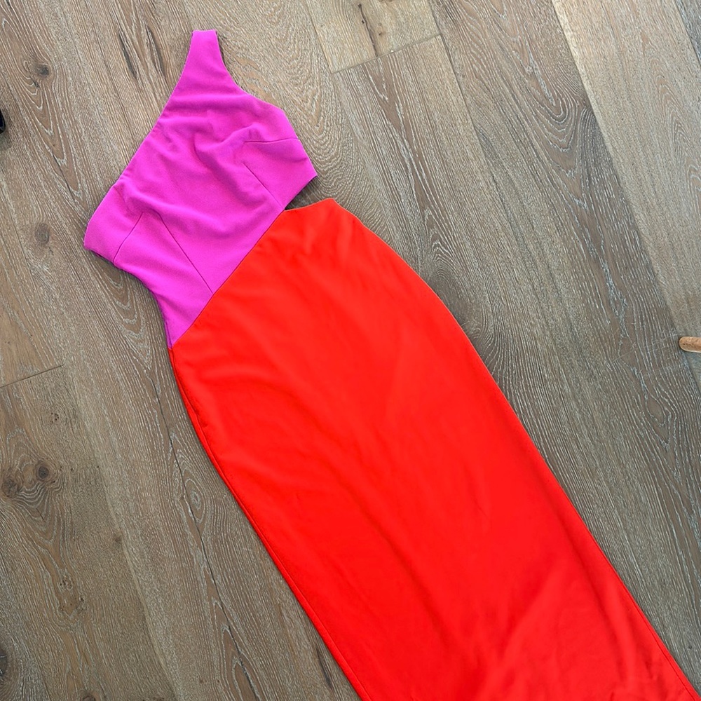One Shoulder Cutout Dress by Calvin Klein
